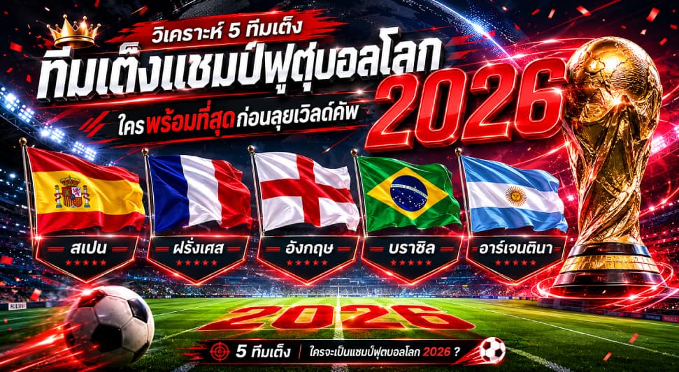 วิเคราะห์ 5 ทีมเต็งฟุตบอลโลก 2026