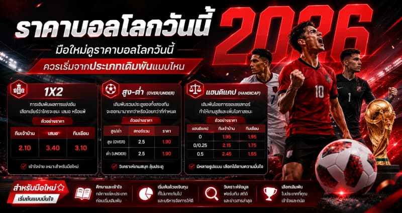 ราคาบอลโลกวันนี้ ควรเริ่มเดิมพันแบบไหน