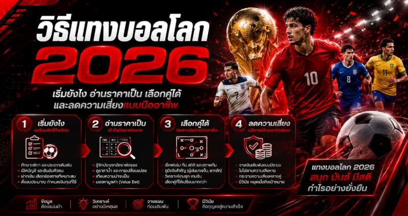 วิธีแทงบอลโลก 2026 เริ่มยังไง