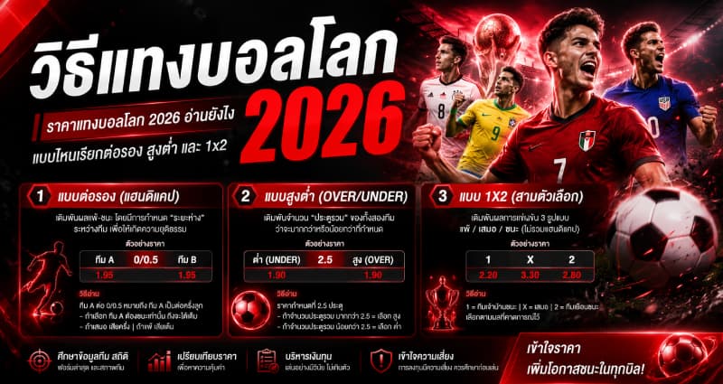 ราคาแทงบอลโลก 2026 อ่านยังไง