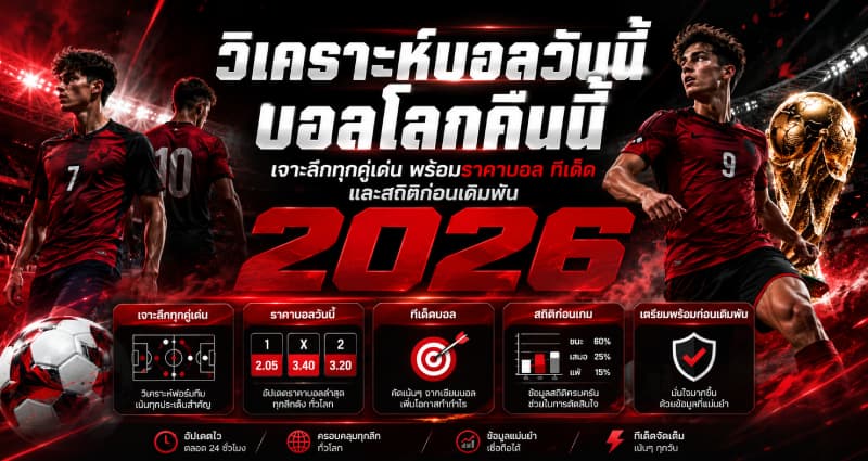 วิเคราะห์บอลวันนี้บอลโลกคืนนี้ เจาะลึกทุกคู่เด่น