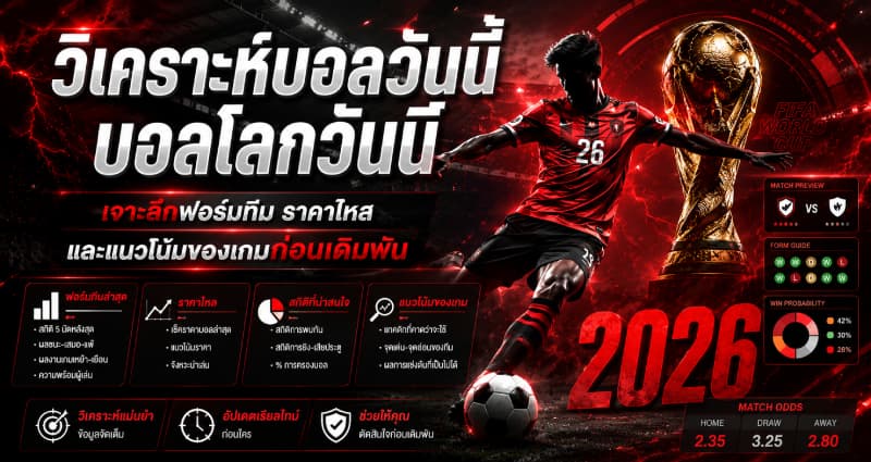 วิเคราะห์บอลวันนี้บอลโลกวันนี้ ก่อนเดิมพัน