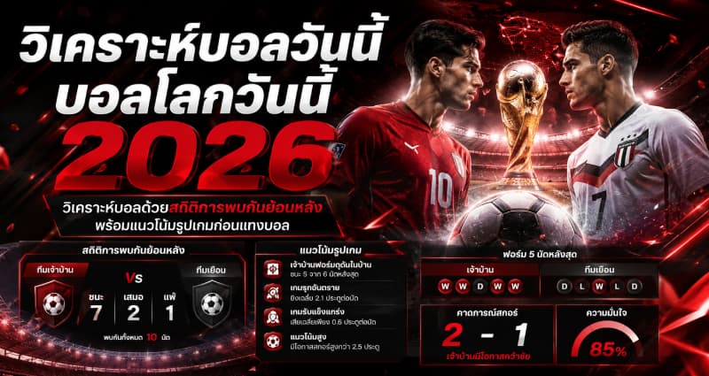 วิเคราะห์บอลด้วยสถิติการพบกันย้อนหลัง
