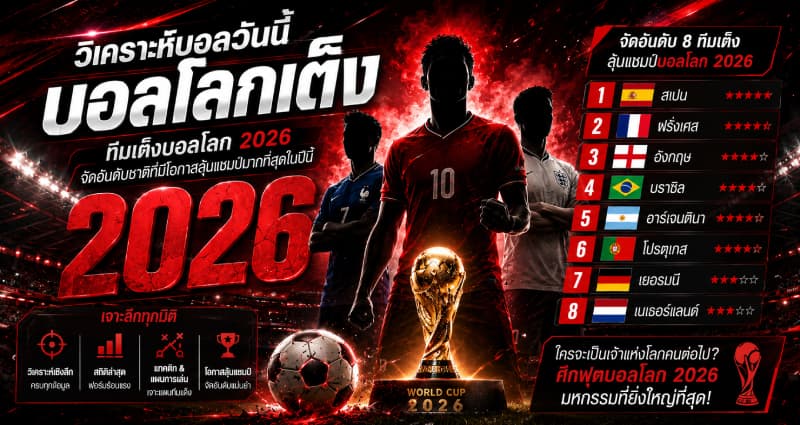 วิเคราะห์บอลทีมเต็งบอลโลก 2026