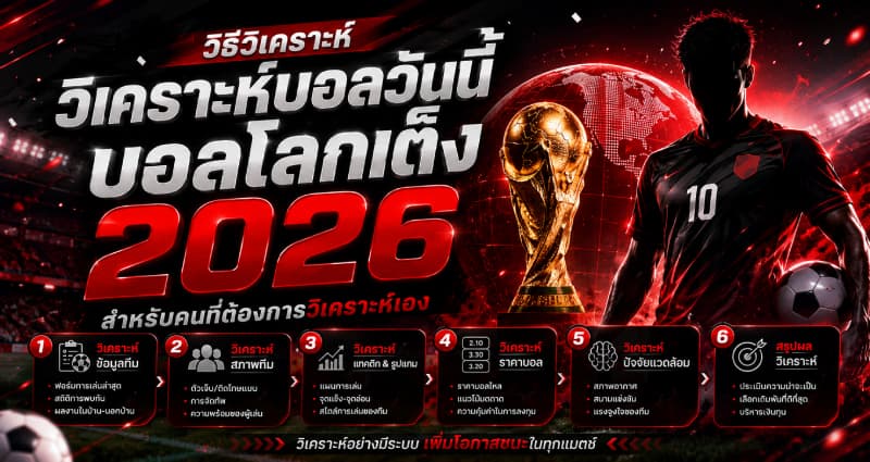 วิธีวิเคราะห์บอลวันนี้บอลโลกเต็ง