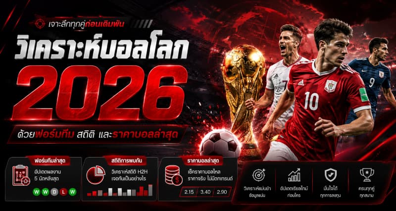 วิเคราะห์บอลโลก 2026 เจาะลึกทุกคู่ก่อนเดิมพัน