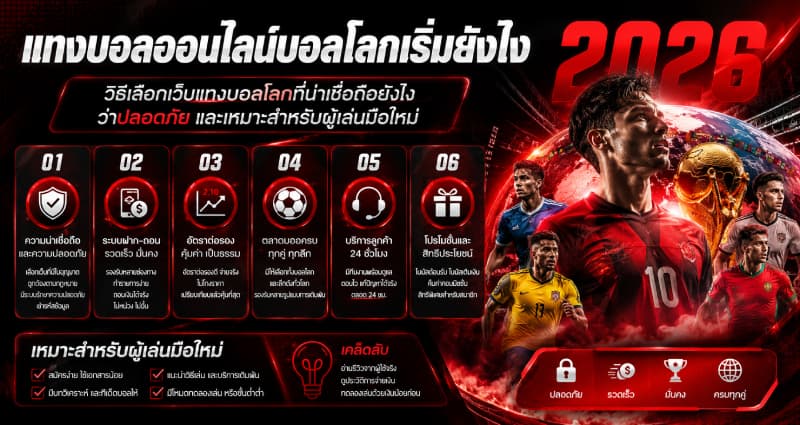 วิธีเลือกเว็บแทงบอลโลกที่น่าเชื่อถือยังไง