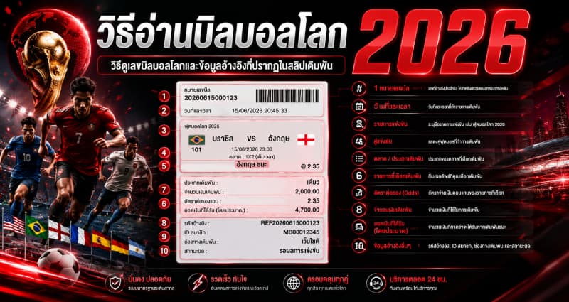 วิธีดูเลขบิลบอลโลก