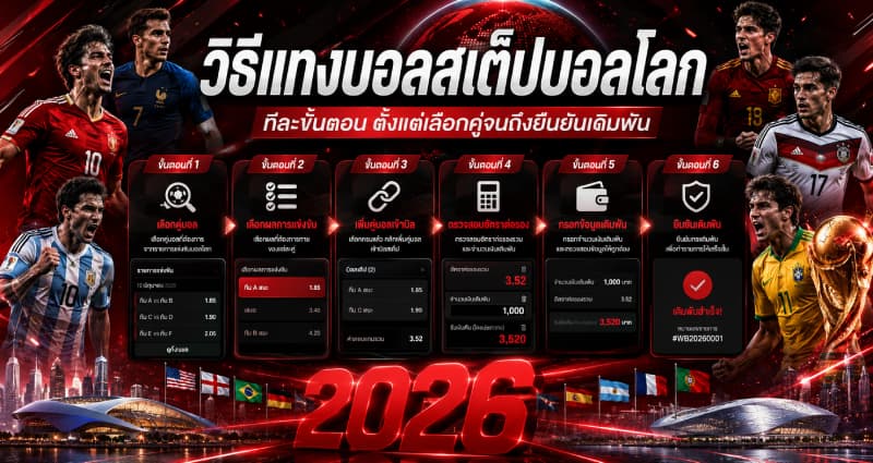 วิธีแทงบอลสเต็ปบอลโลกทีละขั้นตอน