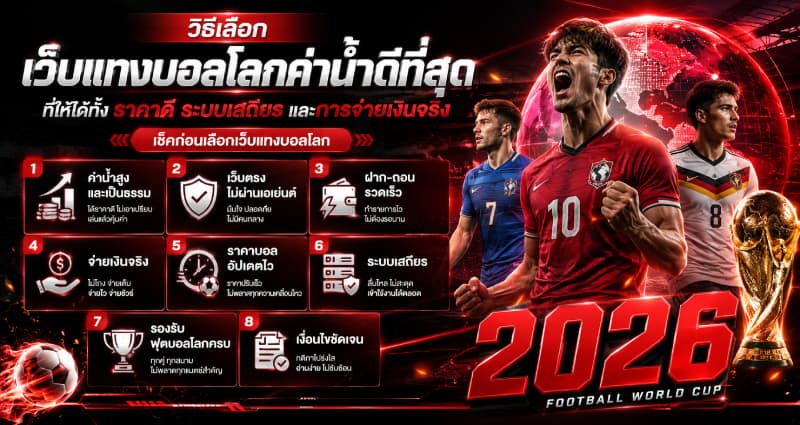วิธีเลือกเว็บแทงบอลโลกค่าน้ำดีที่สุด