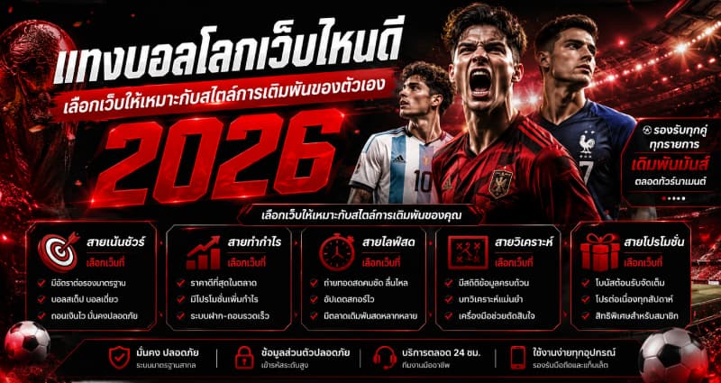 แทงบอลโลกเว็บไหนดี ให้เหมาะกับตัวเอง
